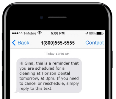 reminder text message